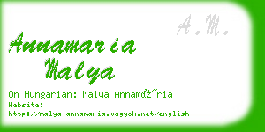 annamaria malya business card